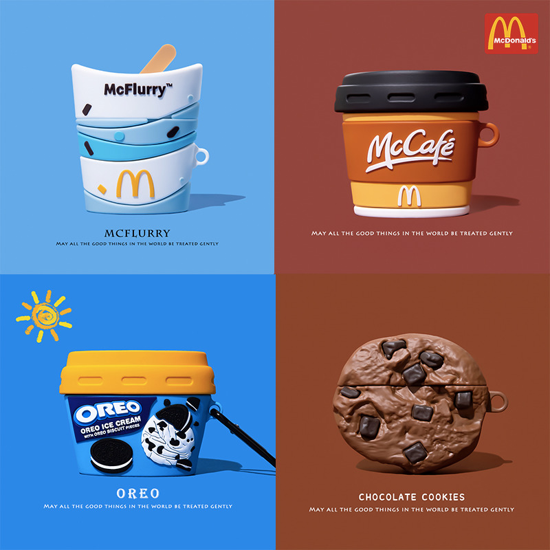 3D Biscuit Ice Cream Coffee Silicone Case for Apple Airpods 3 new/2/1 Bluetooth earphone protective cover Air pods Pro
3D Biscuit Ice Cream Coffee Silicone Case for Apple Airpods 3 new/2/1 Bluetooth earphone protective cover Air pods Pro