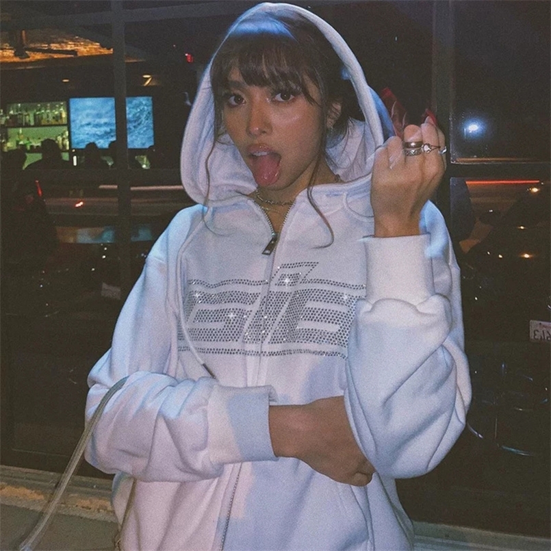Letter Print Women Long Sleeve Sweatshirt Hoodies Zipper Loose Oversized Streetwear Casual Autumn Spring 220728, Claret
Letter Print Women Long Sleeve Sweatshirt Hoodies Zipper Loose Oversized Streetwear Casual Autumn Spring 220728, Claret