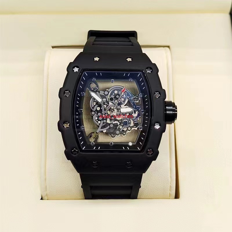 2022 Clear Bottom 3 Pin Luxury Men's Military Skeleton Sports Watch Men's Analog Date Quartz Watch Men's Watch
