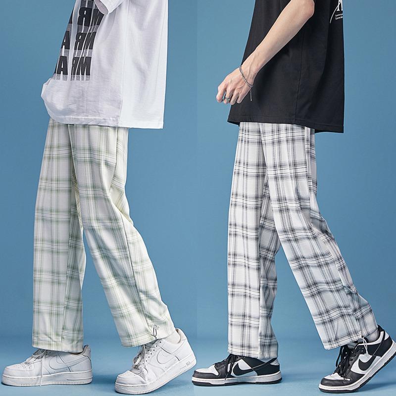 Men's Pants Summer Thin Casual Men Fashion Retro Plaid Streetwear Loose Straight Ice Silk Mens Wide Leg Trousers -2XLMen's, Light green
Men's Pants Summer Thin Casual Men Fashion Retro Plaid Streetwear Loose Straight Ice Silk Mens Wide Leg Trousers -2XLMen's, Light green