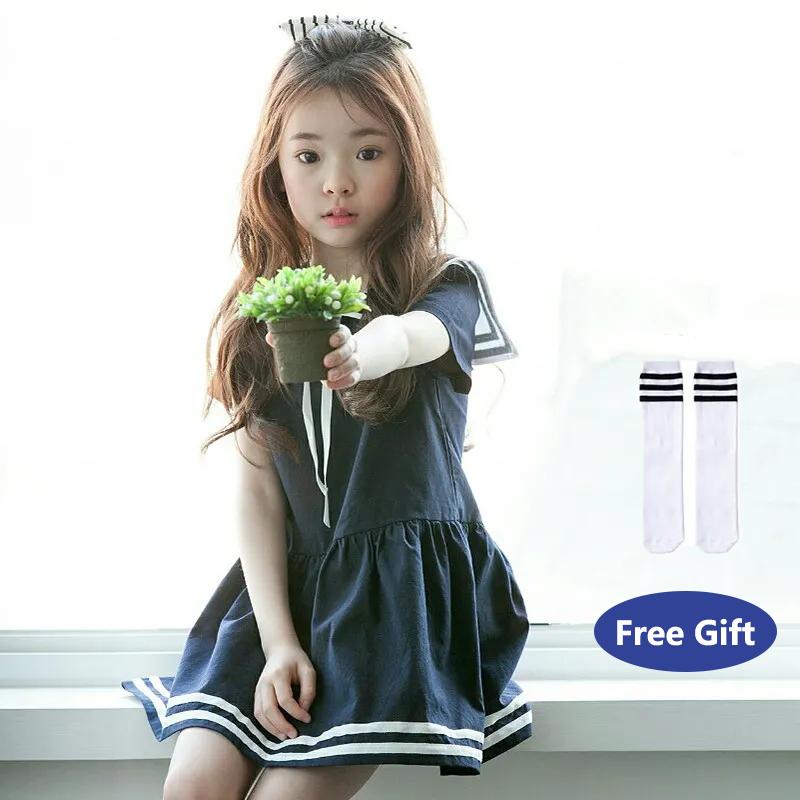 Girl's Dresses Summer Girl Korean Style Short Sleeves Mini Dress Kid Sailor Collar One-Piece Girls Preppy Children ClothingGirl's, White
Girl's Dresses Summer Girl Korean Style Short Sleeves Mini Dress Kid Sailor Collar One-Piece Girls Preppy Children ClothingGirl's, White