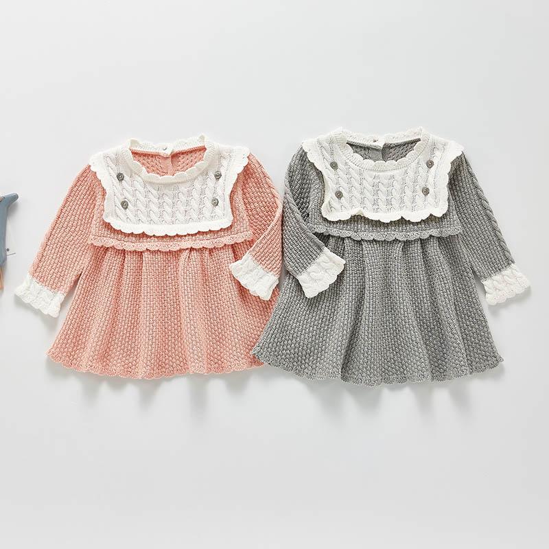 Girl's Dresses Korean Style Autumn Winter Infant Baby Girls Knitted Dress Kids Long Sleeved Cotton Princess Toddler, 213q04 grey
Girl's Dresses Korean Style Autumn Winter Infant Baby Girls Knitted Dress Kids Long Sleeved Cotton Princess Toddler, 213q04 grey