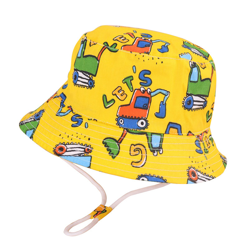 Topi Ember Bayi Musim Semi Musim Panas untuk Anakanak Topi Nelayan Hewan Kartun Topi Matahari Luar Ruangan Musim Gugur Antilembap Katun 220611