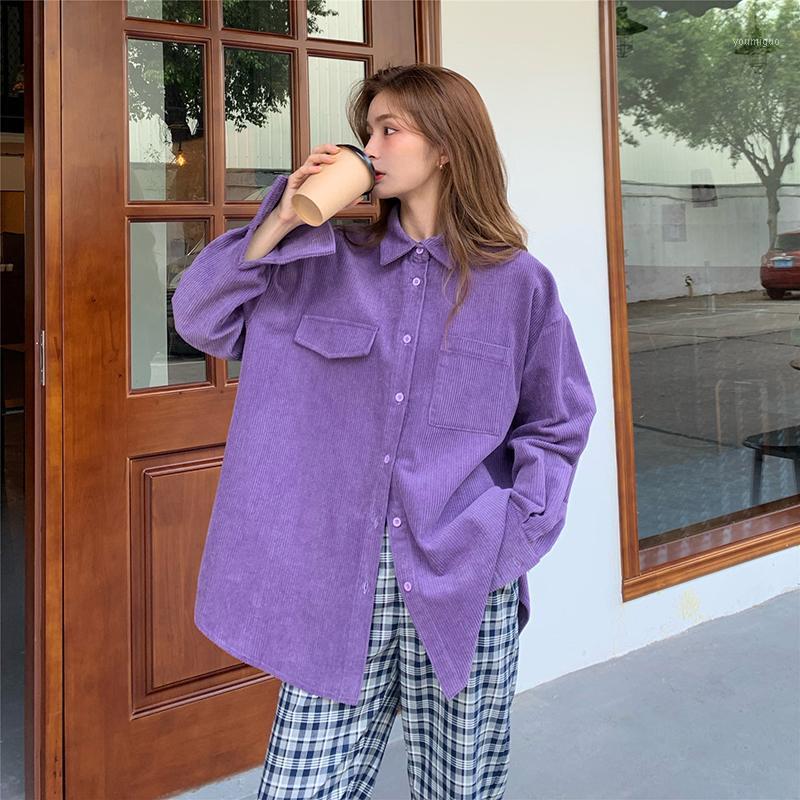 Women's Blouses & Shirts Autumn And Winter Design Loose Retro Purple Corduroy Simple Style Long-sleeved Shirt Jacket Lapel Pocket Blouse, Beige
Women's Blouses & Shirts Autumn And Winter Design Loose Retro Purple Corduroy Simple Style Long-sleeved Shirt Jacket Lapel Pocket Blouse, Beige