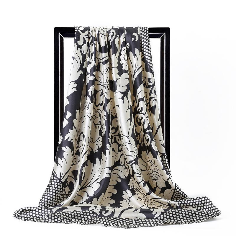 Scarves Big Square Silk For Women Designer Head Scarf Female Summer Shawls Print Hair Neck Satin Kerchief
Scarves Big Square Silk For Women Designer Head Scarf Female Summer Shawls Print Hair Neck Satin Kerchief