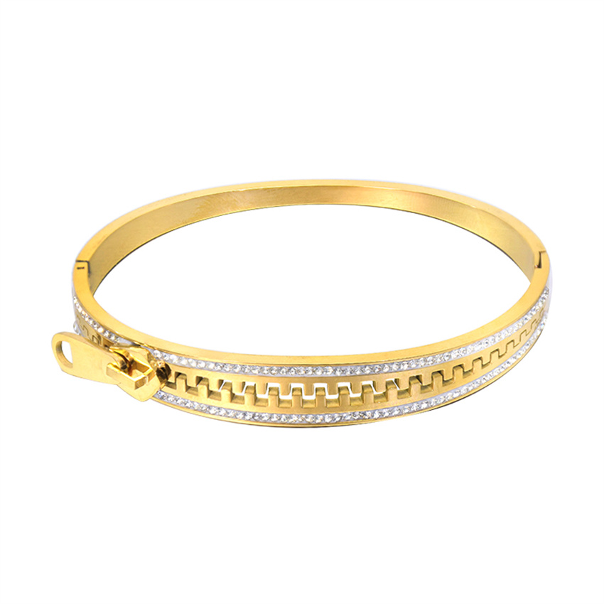Luxury Stainless Steel Bracelet Zipper Bangle Jewelry Fashion Charm With Diamond Hard Bracelets Rose Gold Costume Accessories Wedding Holiday Party Elegant Vinta
Luxury Stainless Steel Bracelet Zipper Bangle Jewelry Fashion Charm With Diamond Hard Bracelets Rose Gold Costume Accessories Wedding Holiday Party Elegant Vinta