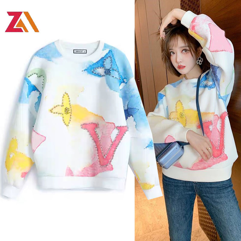 ZALady spring autumn aesthetic print diamond casual loose hoodies streetwear female clothing basic sweatshirts tops women tshirt, As picture
ZALady spring autumn aesthetic print diamond casual loose hoodies streetwear female clothing basic sweatshirts tops women tshirt, As picture