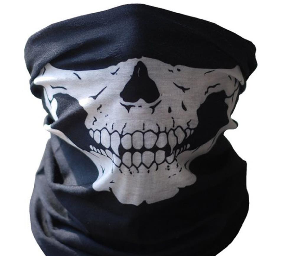 Skull Face Mask Skeleton Gloves Set Costume Accessories Bones Balaclava Christmas Ghost Mittens for Halloween Dance Party Props Black