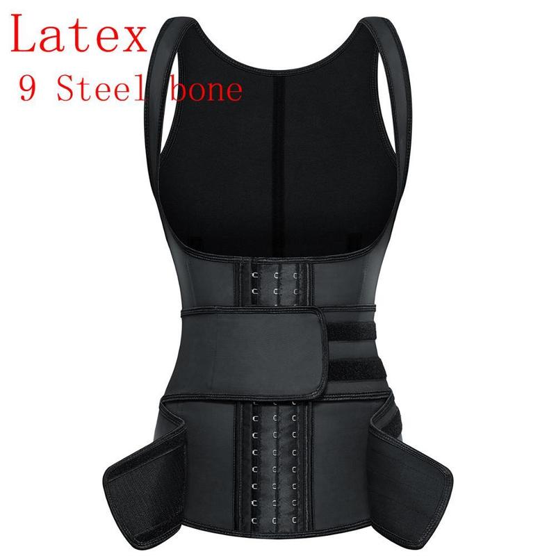 Waist Trainer Corsets Latex gaine ventre Steel slimming underwear body Shaper women Bustiers colombian girdles Modeling Strap 220628