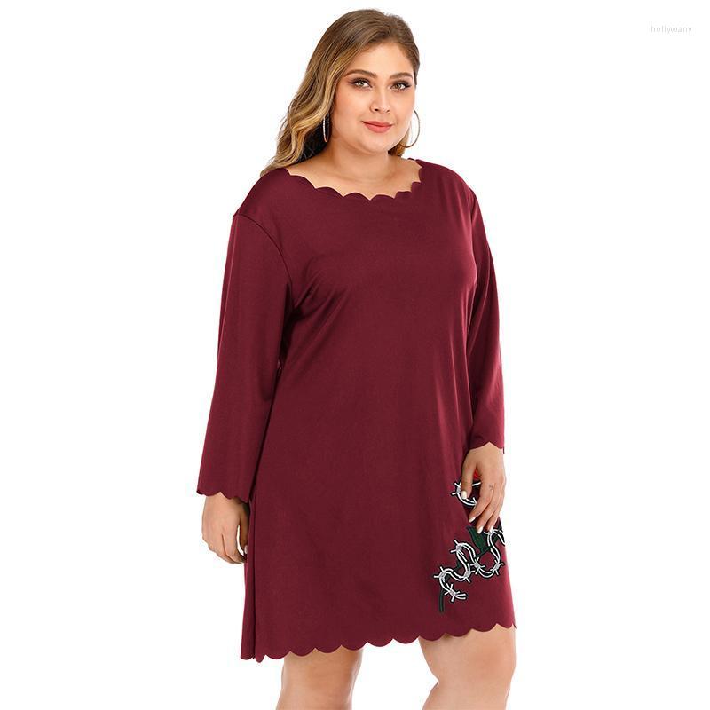 Plus Size Dresses Autumn Women's Clothing Embroidered Rose Stickers Wavy A Line Dress Casual Loose Long Sleeve For WomenPlus Holl22, Blue
Plus Size Dresses Autumn Women's Clothing Embroidered Rose Stickers Wavy A Line Dress Casual Loose Long Sleeve For WomenPlus Holl22, Blue