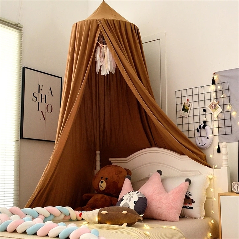 Baby Crib Bed Tent Hung Dome Mosquito Net Baby Bed Baby Girl Room Decor Kids Bed Canopy Tent 220531