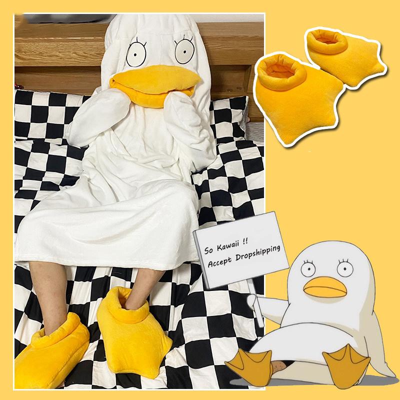 Party Decoration Cartoon Elizabeth Duck Pajamas Flannel Sleeping Bag Blanket Funny Hooded Clothes Halloween Birthday Cosplay Costume
Party Decoration Cartoon Elizabeth Duck Pajamas Flannel Sleeping Bag Blanket Funny Hooded Clothes Halloween Birthday Cosplay Costume