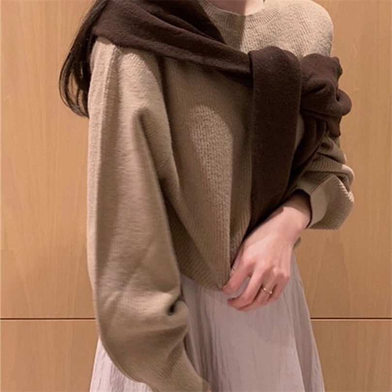 autumn and winter Japanese women's sweet off-shoulder puff sleeve fake two-piece sweater sweater 201204, Ivory
autumn and winter Japanese women's sweet off-shoulder puff sleeve fake two-piece sweater sweater 201204, Ivory