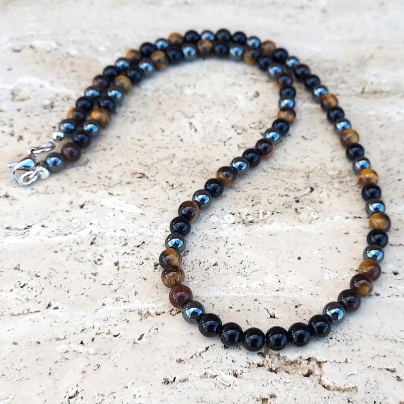 Chokers 2022 Trendy Round Men Necklace Simple Fashion 6mm Tiger Eye Hematite Stone Bead For Jewelry Gift
Chokers 2022 Trendy Round Men Necklace Simple Fashion 6mm Tiger Eye Hematite Stone Bead For Jewelry Gift
