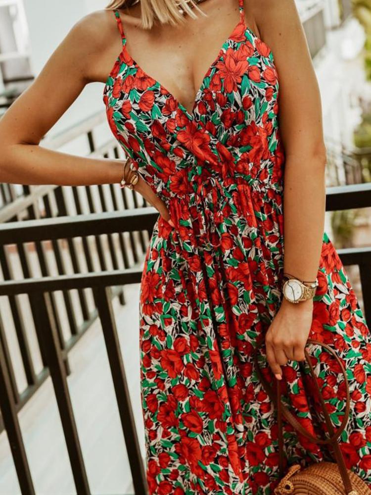 Casual Dresses Summer Ladies Beach Backless Long Dress Women' Robe Suspenders Sexy Thin Straps Floral Boho WomenCasual
Casual Dresses Summer Ladies Beach Backless Long Dress Women' Robe Suspenders Sexy Thin Straps Floral Boho WomenCasual