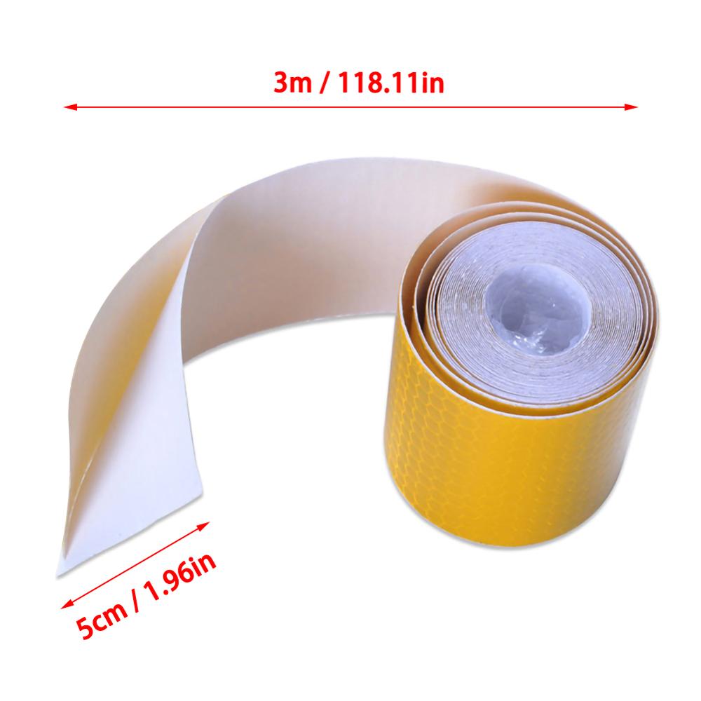 5cm*300cm Reflective Stickers For Car Bikes Helmets Motorcycle Warning Safety Tape Strip Film Auto Reflector Sticker