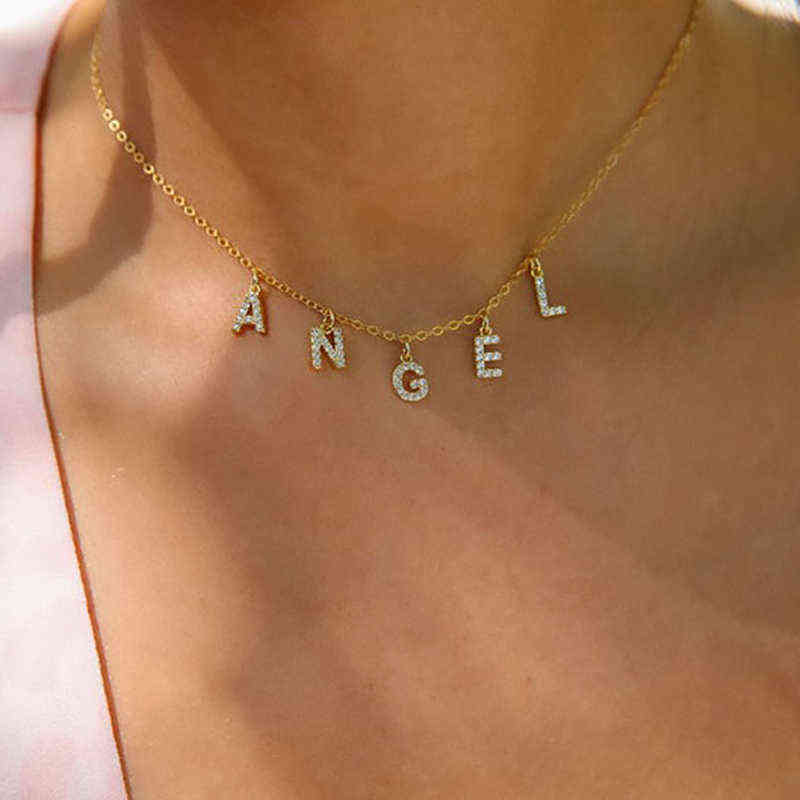 Custom Diamond Necklace Pave Crystal Letter Personalized Name Pendant Necklaces Jewelry Y220428
Custom Diamond Necklace Pave Crystal Letter Personalized Name Pendant Necklaces Jewelry Y220428