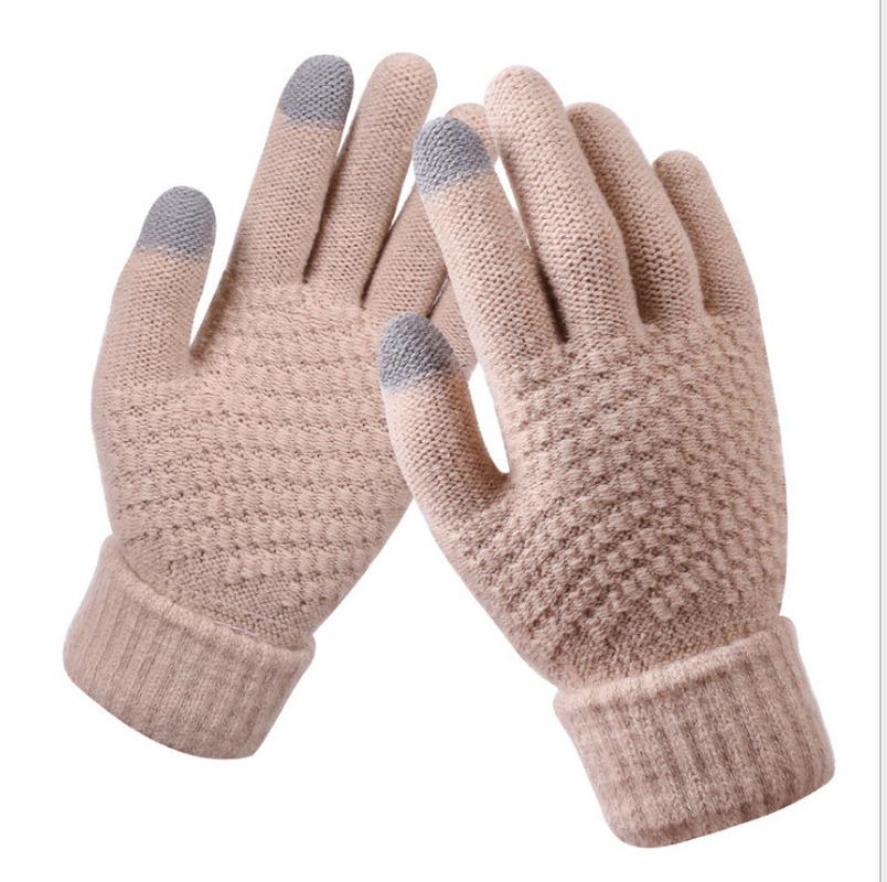 Five Fingers Gloves Women's Winter Touch Screen Thicken Warm Knitted Stretch Imitation Wool Full Finger Outdoor Skiing Soft
Five Fingers Gloves Women's Winter Touch Screen Thicken Warm Knitted Stretch Imitation Wool Full Finger Outdoor Skiing Soft