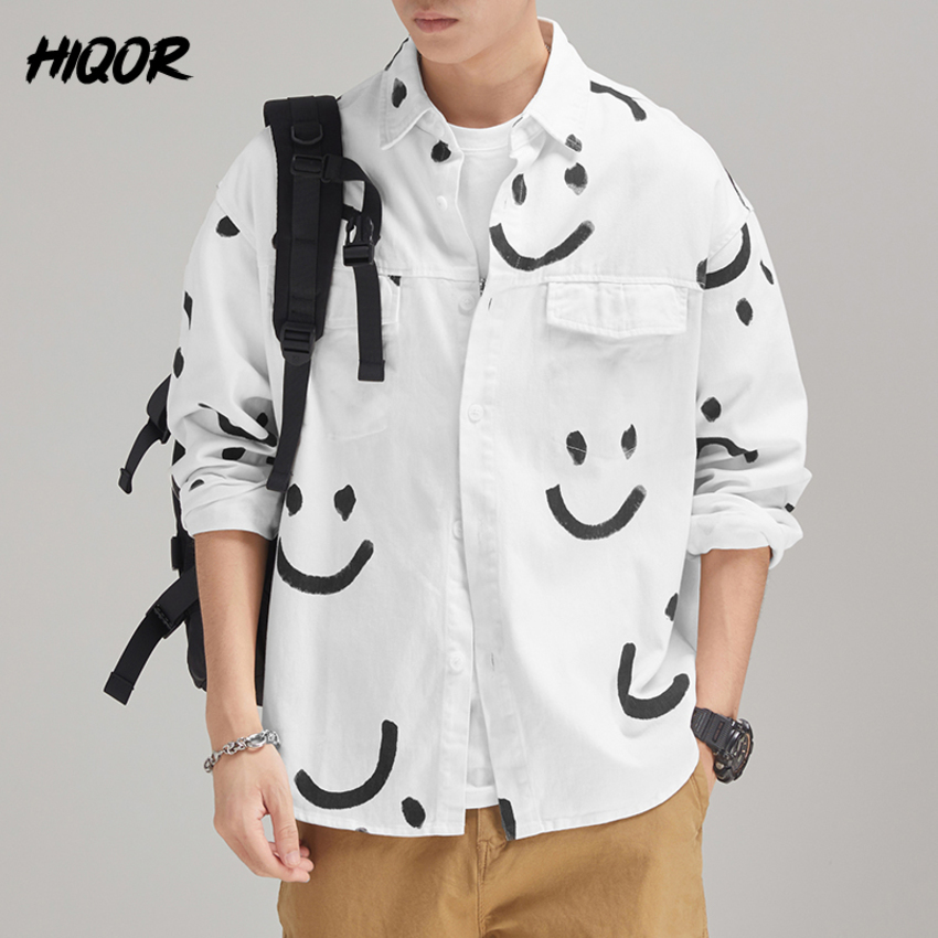 HIQOR White Men's Shirt Print Blouses Hip Hop Long Sleeve Shirts Male Streetwear High Quality 100% Cotton Harajuku Clothing, Dark grey
HIQOR White Men's Shirt Print Blouses Hip Hop Long Sleeve Shirts Male Streetwear High Quality 100% Cotton Harajuku Clothing, Dark grey