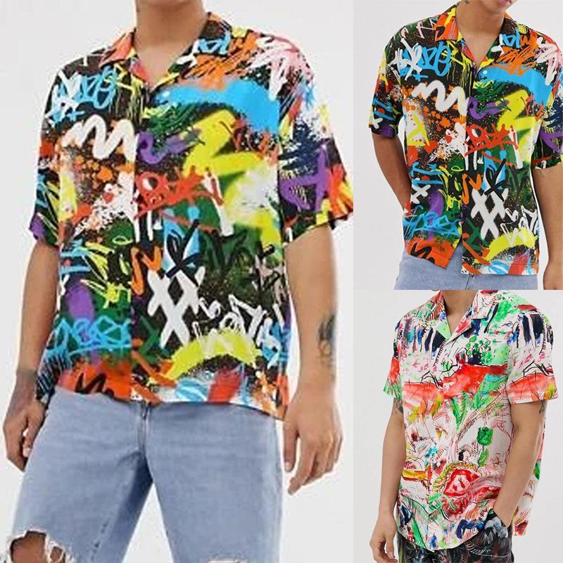 Men' Casual Shirts Men Clothing 2022 European American Loose Irregular Beach Print Short-sleeved Shirt Camisas Para Hombre, Black
Men' Casual Shirts Men Clothing 2022 European American Loose Irregular Beach Print Short-sleeved Shirt Camisas Para Hombre, Black