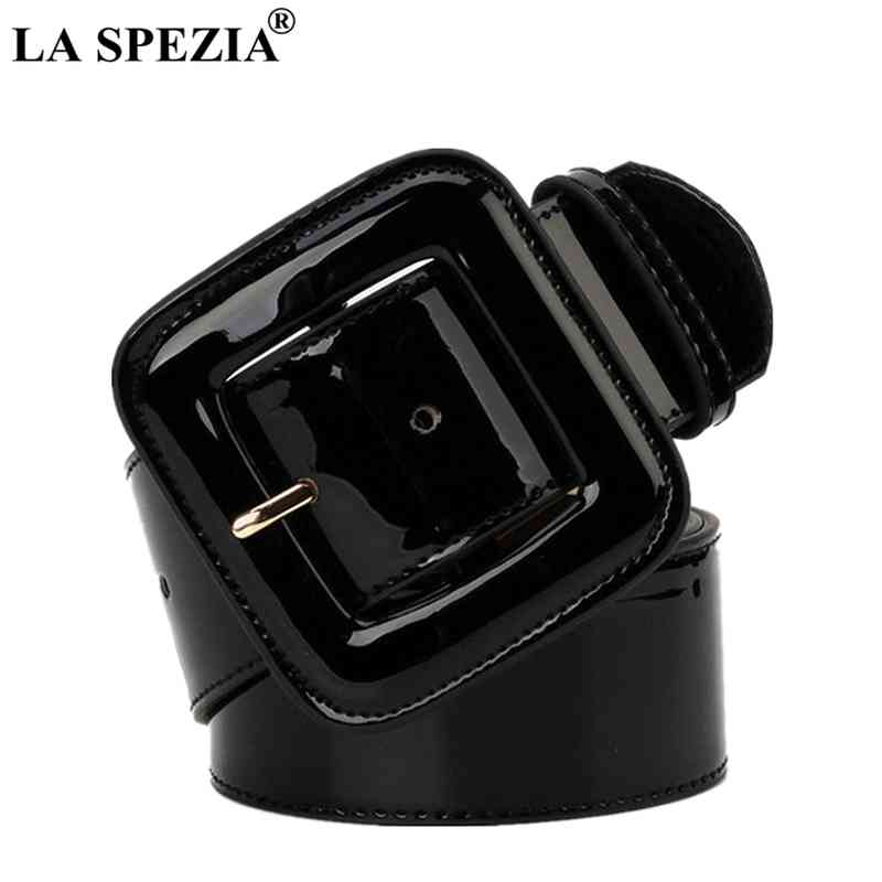 Belts LA SPEZIA Wide Ladies Black Patent Leather Women Genuine Cowhide Fashion Big Buckle Square For Dresses GTLM
Belts LA SPEZIA Wide Ladies Black Patent Leather Women Genuine Cowhide Fashion Big Buckle Square For Dresses GTLM