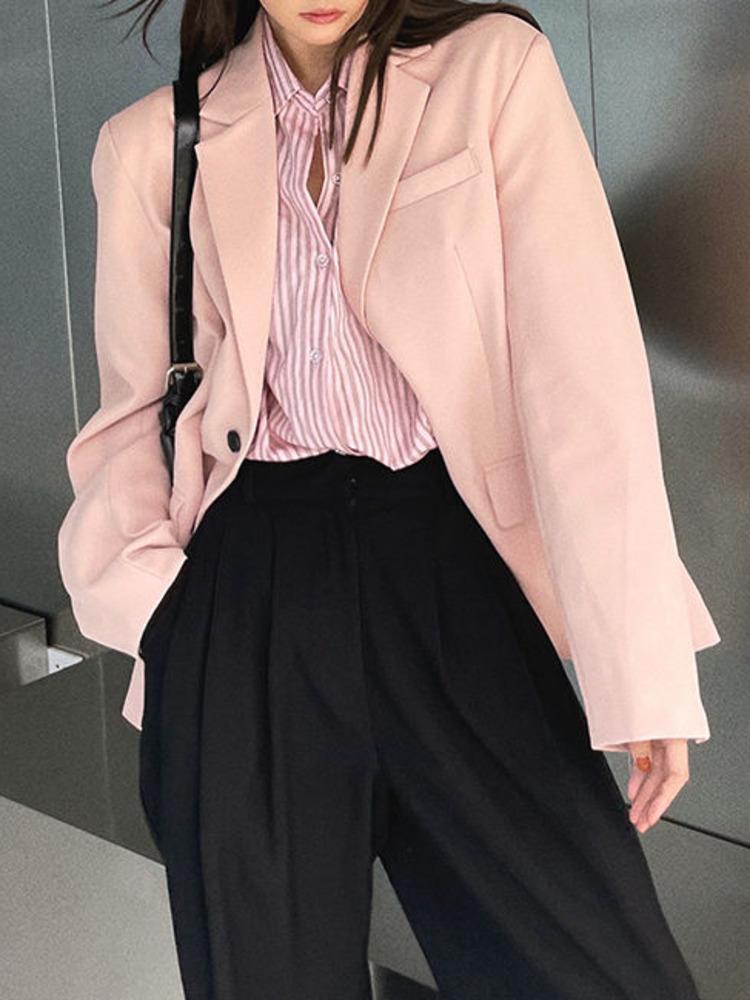 Women' Suits & Blazers High Quality Korean Office Lady Pink Blazer Women Spring Autumn Fashion Casual Jacket Outwear Female Elegant Busines
Women' Suits & Blazers High Quality Korean Office Lady Pink Blazer Women Spring Autumn Fashion Casual Jacket Outwear Female Elegant Busines