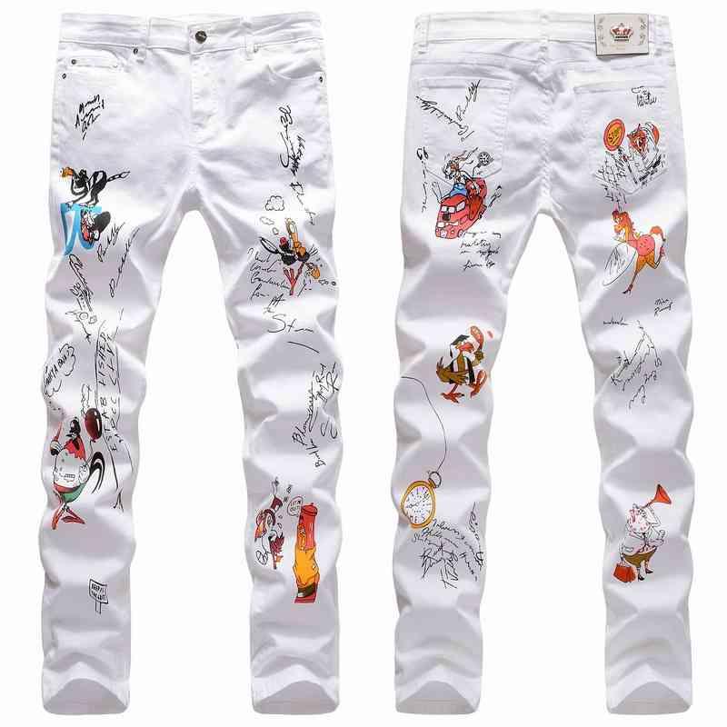 Street pure white 3D digital colorful printing pattern fashion elastic small straight jeans men's
Street pure white 3D digital colorful printing pattern fashion elastic small straight jeans men's
