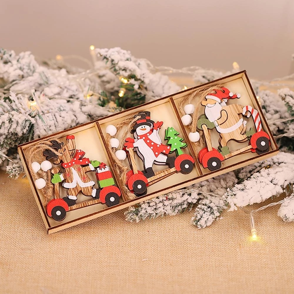 Christmas Wooden Pendant Merry Christmas Decorations for Home Cristmas Ornament Xmas Navidad Gifts Happy New Year 2023