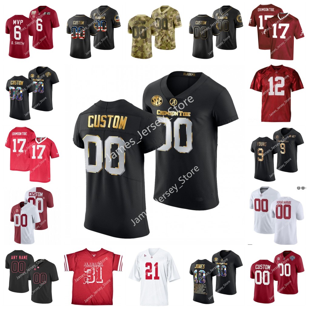 Alabama Crimson Tide football jersey 15 Dallas Turner 18 Slade Bolden 18 LaBryan Ray 19 Jahleel Billingsley 41 Chris Braswell 37 Demouy Kennedy Trey Sanders Evan Neal