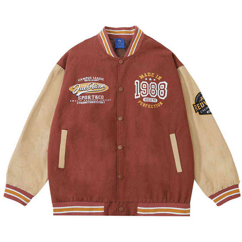Men Varisty Jacket Coat Harajuku Streetwear Patchwork Letters Print Baseball Coats Women Hip Hop Casual Loose Outwear 2022 T220728, Red
Men Varisty Jacket Coat Harajuku Streetwear Patchwork Letters Print Baseball Coats Women Hip Hop Casual Loose Outwear 2022 T220728, Red