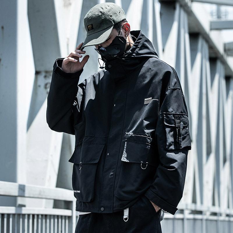 Men' Jackets Techwear Black Cargo Jacket Men Safari Style Hoodies Men' Coat Hooded Zip-up Hoodie Korean Streetwear Hip Hop AutumnMen
Men' Jackets Techwear Black Cargo Jacket Men Safari Style Hoodies Men' Coat Hooded Zip-up Hoodie Korean Streetwear Hip Hop AutumnMen