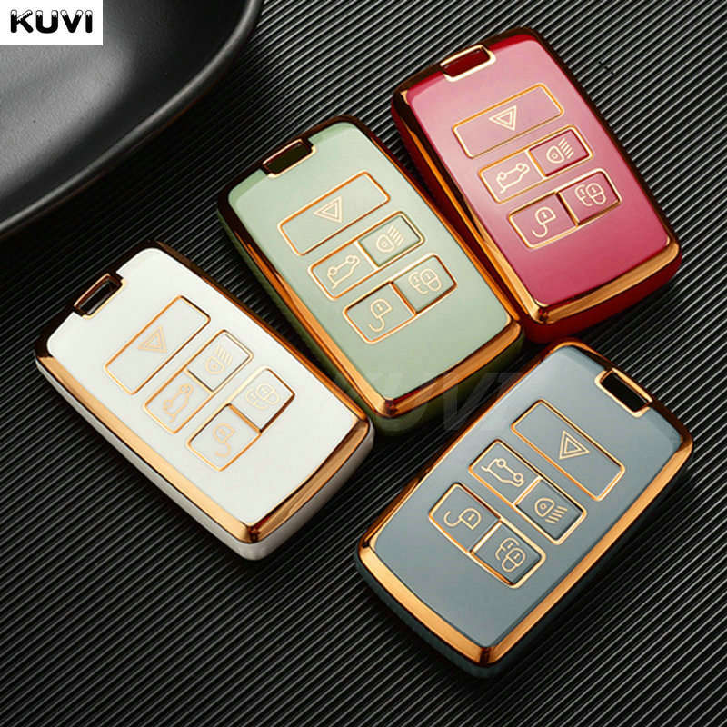 TPU Car Smart Key Case Cover For Land Rover Range Rover Discovery 5 Sport 2018 2019 For Jaguar XEL E-PACE 2019, Grey keychain 
TPU Car Smart Key Case Cover For Land Rover Range Rover Discovery 5 Sport 2018 2019 For Jaguar XEL E-PACE 2019, Grey keychain