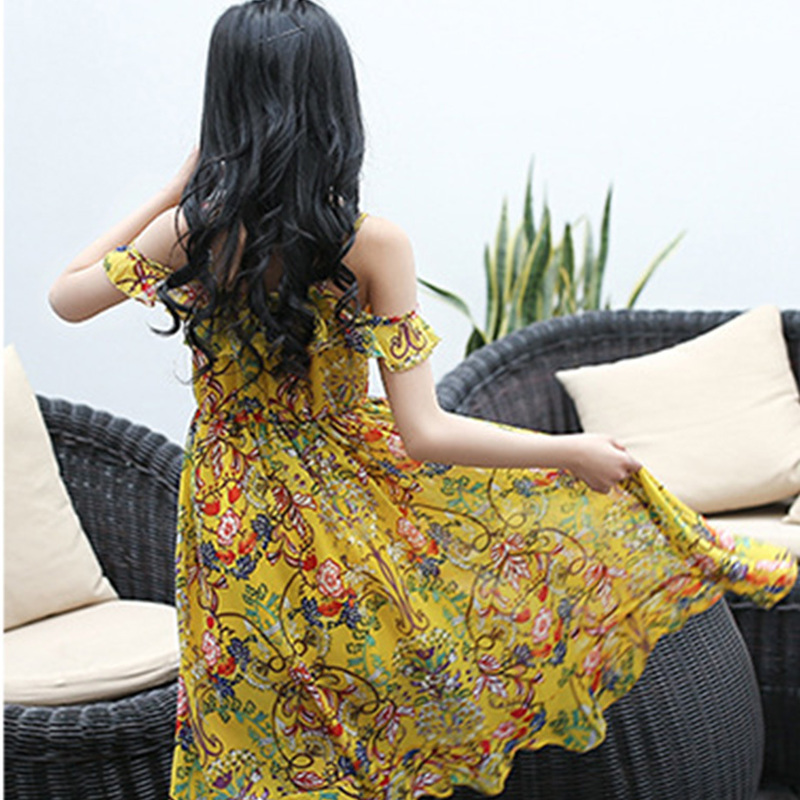 Aixinghao Girls Dress Bohemian Summer Dress For Girls Casual Girls Beach Sundress Teenage Kids Teen Clothes 6 8 10 12 Year 220707