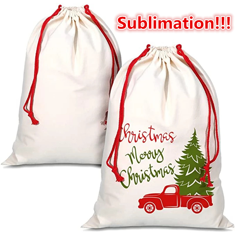 DHL Fast Sublimation Blank Santa Sacks DIY Personlized Drawstring Bag Christmas Gift Bags Pocket Heat Transfer
DHL Fast Sublimation Blank Santa Sacks DIY Personlized Drawstring Bag Christmas Gift Bags Pocket Heat Transfer