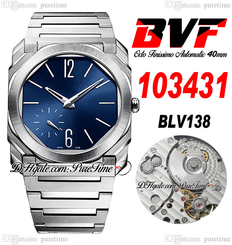 BVF 103431 Extra-Thin Octo Finissimo BLV138 Automatic Mens Watch 40mm Blue Dial Satin Polished Stainless Steel Bracelet Super Edition Puretime 01B2, Original box
BVF 103431 Extra-Thin Octo Finissimo BLV138 Automatic Mens Watch 40mm Blue Dial Satin Polished Stainless Steel Bracelet Super Edition Puretime 01B2, Original box
