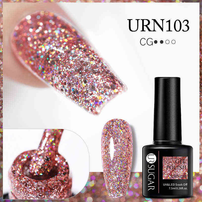 NXY Nail Gel 7 5ml Polish Rose Gold Silver Sparkling Glitter Sequins Soak Off Uv Led s Art Varnishes Hybrid 0328