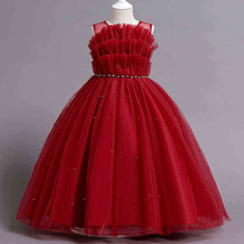 summer Girls Dresses Birthday party Formal Evening Gown Princess Dress Flower Girls teens Children Clothing For Girl Clothes Y220510