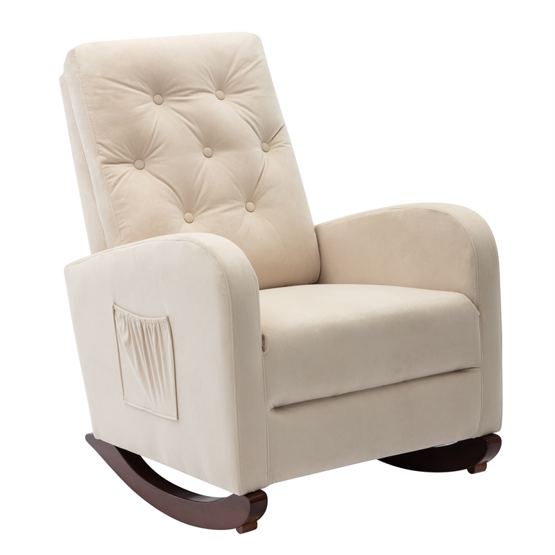 New arrivals Baby Room High Back Rocking Chair green Nursery Chair Comfortable Rocker Fabric Padded Seat Modern furniture
New arrivals Baby Room High Back Rocking Chair green Nursery Chair Comfortable Rocker Fabric Padded Seat Modern furniture