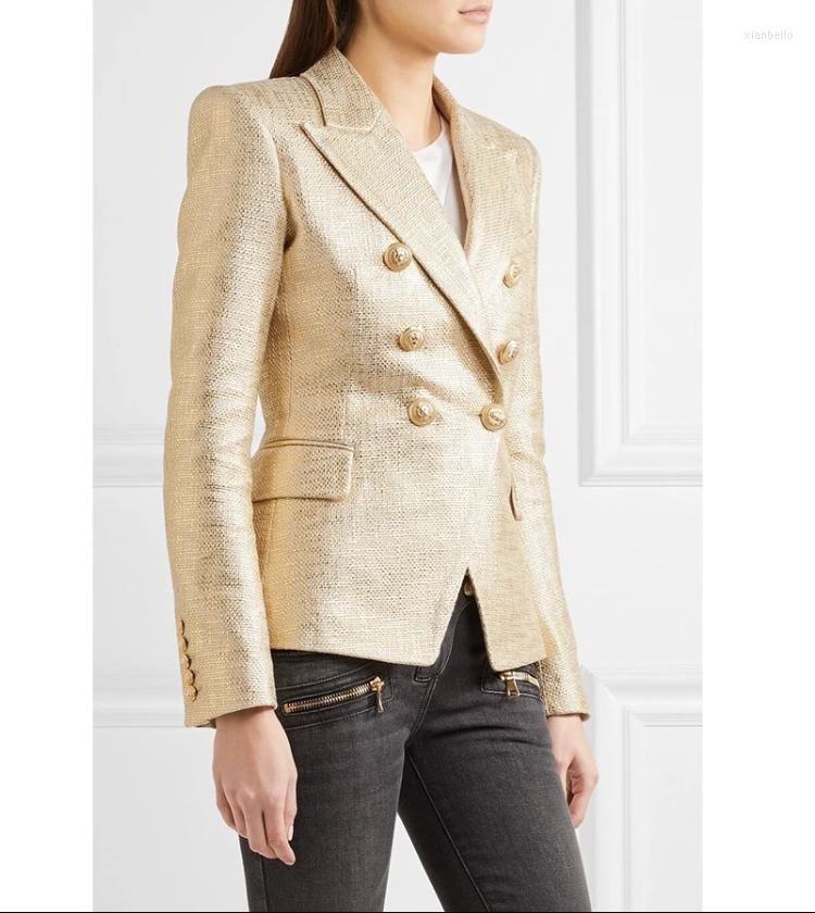 Women' Suits & Blazers Yaxez 2022 Designer Blazer Women Jackets Double Breasted Metal Lion Buttons Autumn Coat Outer Feminino, Gold
Women' Suits & Blazers Yaxez 2022 Designer Blazer Women Jackets Double Breasted Metal Lion Buttons Autumn Coat Outer Feminino, Gold