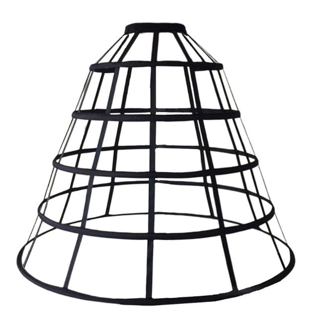 Womens Hollow Out Caged 5-Hoop Bustle Victorian Petticoat Skirt Wedding Bridal Dress Cosplay Underskirt Slip