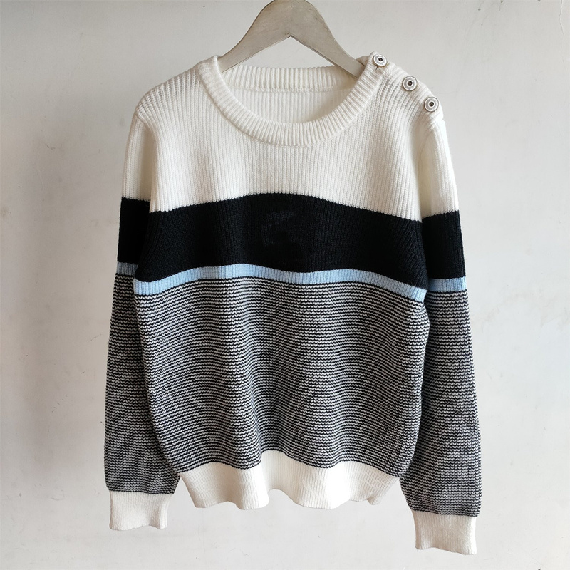 Women Knitted Sweater Woollen Fall Girls Wool Jumper Shirt Super Elastic Fashion Clothes Big Letter With Round Neck Loose Short Knitwear - view 9