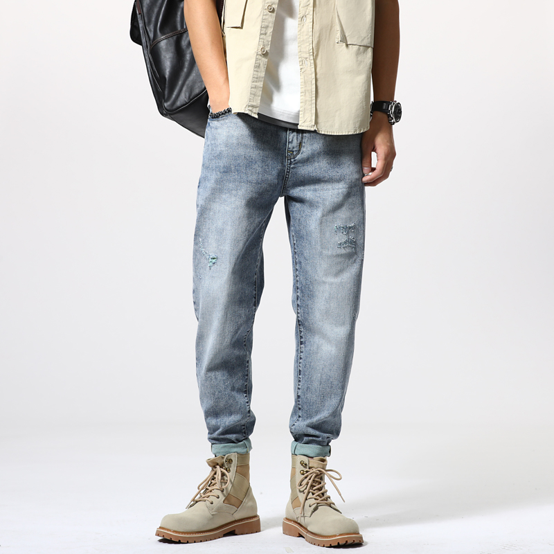 Mens Denim Jogging Pants Men Distressed Jeans Large Size Cool Boys Designer Ripped, Blue
Mens Denim Jogging Pants Men Distressed Jeans Large Size Cool Boys Designer Ripped, Blue