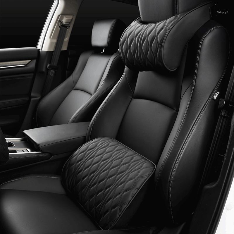 Seat Cushions Memory Foam Car Headrest Pillow Leather Embroidered Supports Sets Back Cushion Adjustment Auto Neck Rest Accessorie
Seat Cushions Memory Foam Car Headrest Pillow Leather Embroidered Supports Sets Back Cushion Adjustment Auto Neck Rest Accessorie