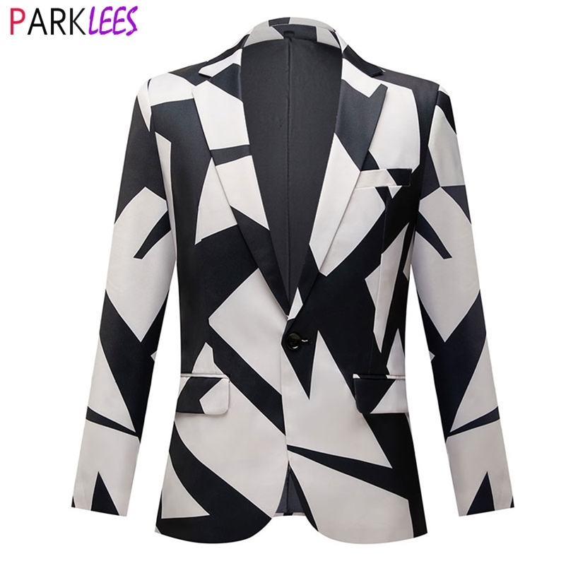 Black White Geometric Print Suit Blazers Men Brand One Button Notched Lapel Suit Jacket Blazer Men Wedding Party Tuxedo 3XL 220815, Pattern 3
Black White Geometric Print Suit Blazers Men Brand One Button Notched Lapel Suit Jacket Blazer Men Wedding Party Tuxedo 3XL 220815, Pattern 3