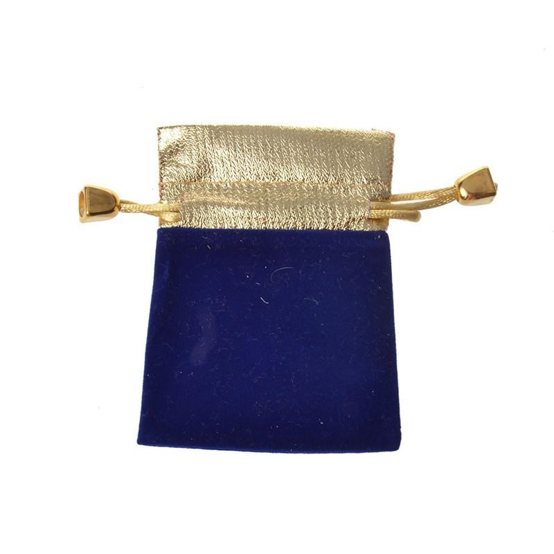 7cmX9cm Velvet Beaded Drawstring Jewelry Pouches 4 Colors Jewels Packaging Christmas Black Blue Red Wedding Gift Bags Wholesale Price