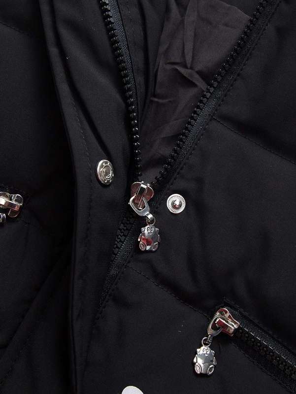 YINGZIFANG Toddler Boys Letter & Cartoon Graphic Down Coat SHE
