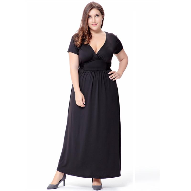 Plus Size Dresses Summer European And American Style V-Neck Dress For WomenPlus, Black
Plus Size Dresses Summer European And American Style V-Neck Dress For WomenPlus, Black