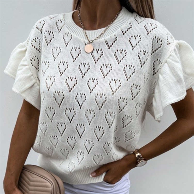 Women Spring Summer Sweaters Hollow Out Design See Throough O-Neck Long Sleeve Solid Color Casual Loose Knitted Top 210709, Purple
Women Spring Summer Sweaters Hollow Out Design See Throough O-Neck Long Sleeve Solid Color Casual Loose Knitted Top 210709, Purple