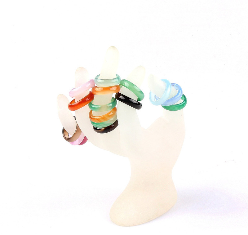 Wholesale Bulk Lots Womens 50Pcs Smoothy Mixed color Stone Finger Rings Band Couple Wedding Engagement Mens FREE 220413