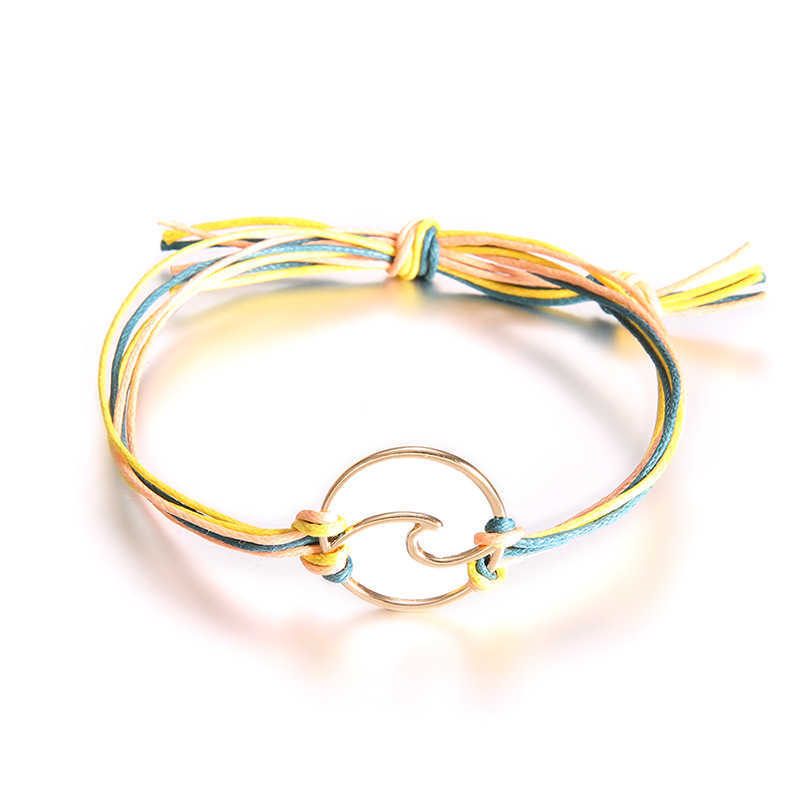 New Summer Wave Woven Bracelet Simple Vintage Women Alloy Fashion Popular Bracelets Jewelry
